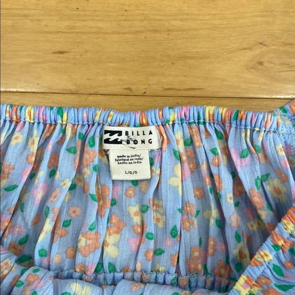 🆕 Billabong Floral Puff Sleeve Crop Top - Picture 3 of 6